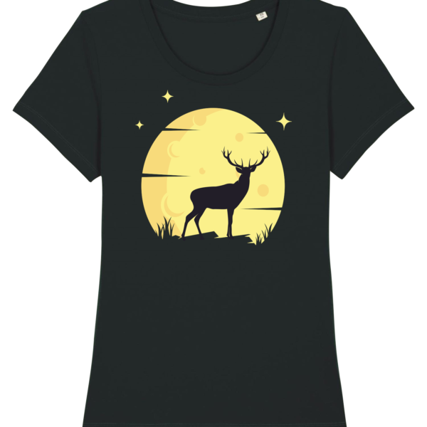Damen T-Shirt-Deer Moon